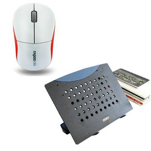 雷柏Rapoo外设特惠组合 1090P无线鼠标与安尚护腕散热架NBO 01体验评测